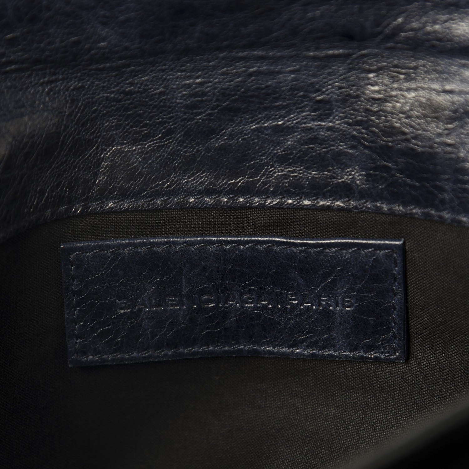 Balenciaga Agneau Giant Brogues Hardware Envelope Clutch Marine 8 of 9