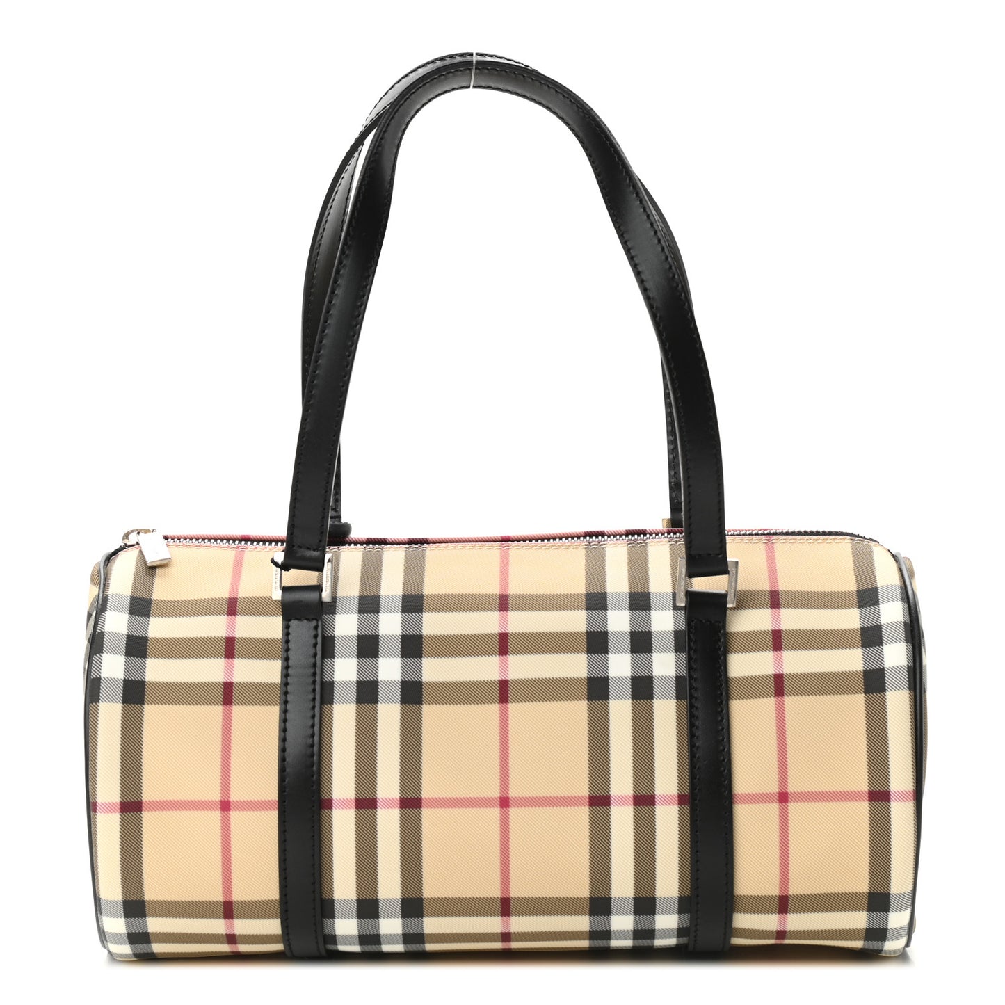 House Check Barrel Bag Black