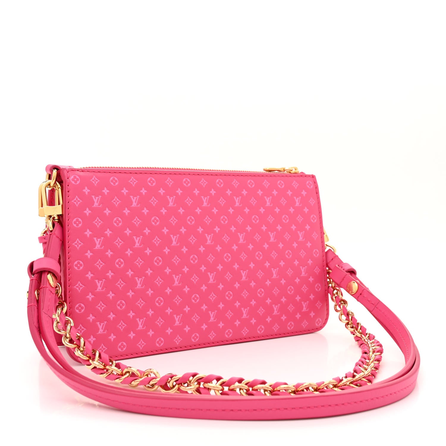 Louis Vuitton Calfskin Nanogram Embossed Lexington Pouch Rose 3 of 11