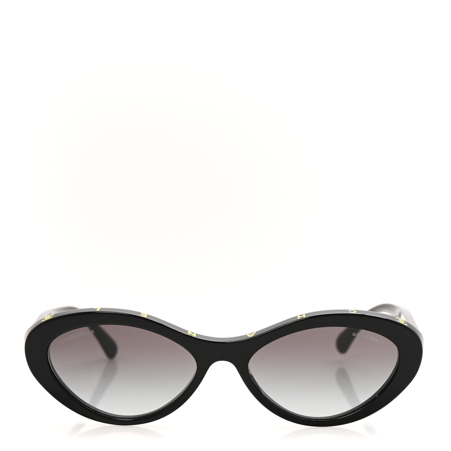 Acetate Oval Sunglasses 5416 Black Yellow