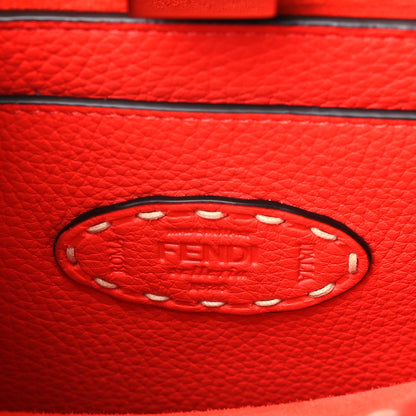 Fendi Vitello Granato Camoscio Selleria Macro Stitchings Small Peekaboo I SEE U Satchel Tullipano 6 of 9