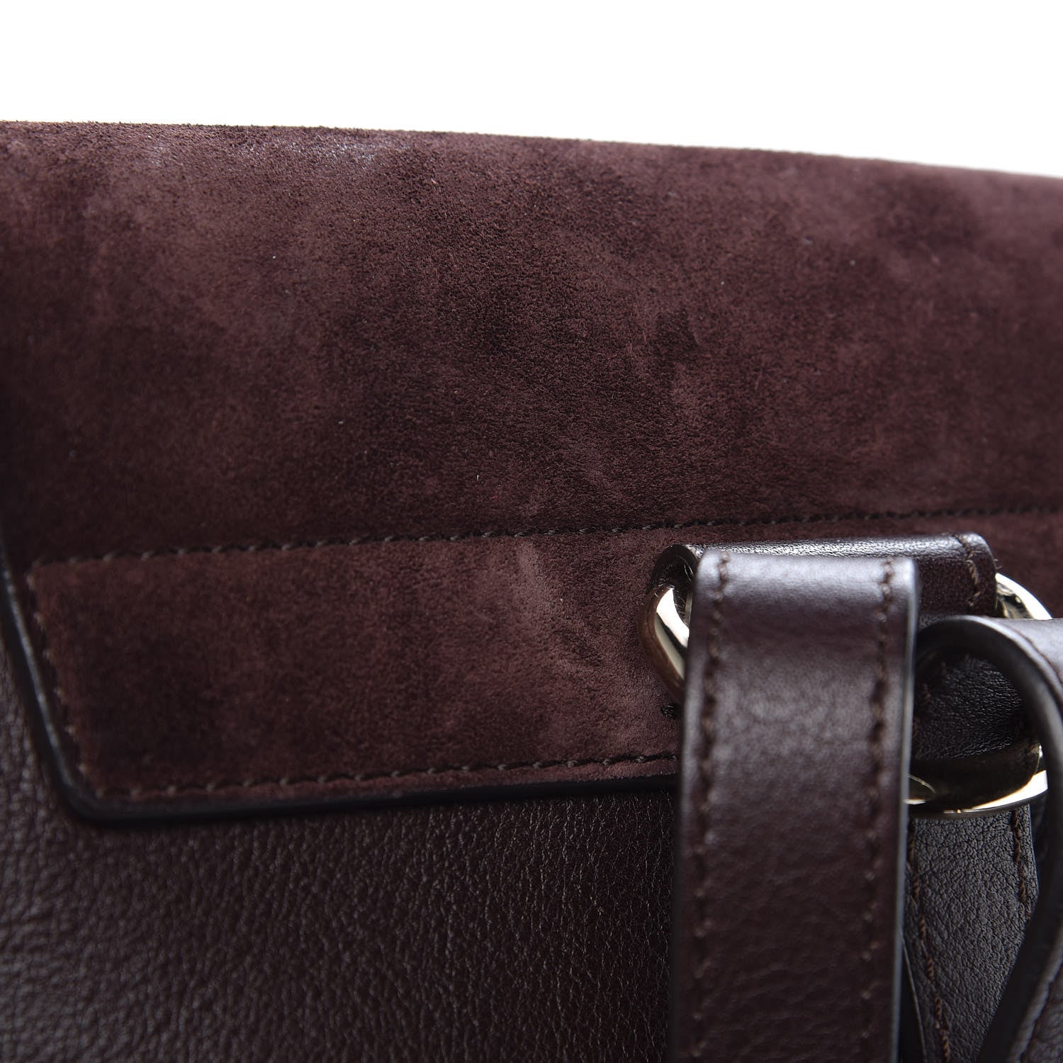 Chloe Suede Calfskin Small Faye Backpack Carbon Brown 8 of 12