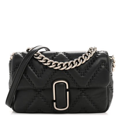 Marc Jacobs Calfskin Quilted J Marc Shoulder Bag Black 1 of 13