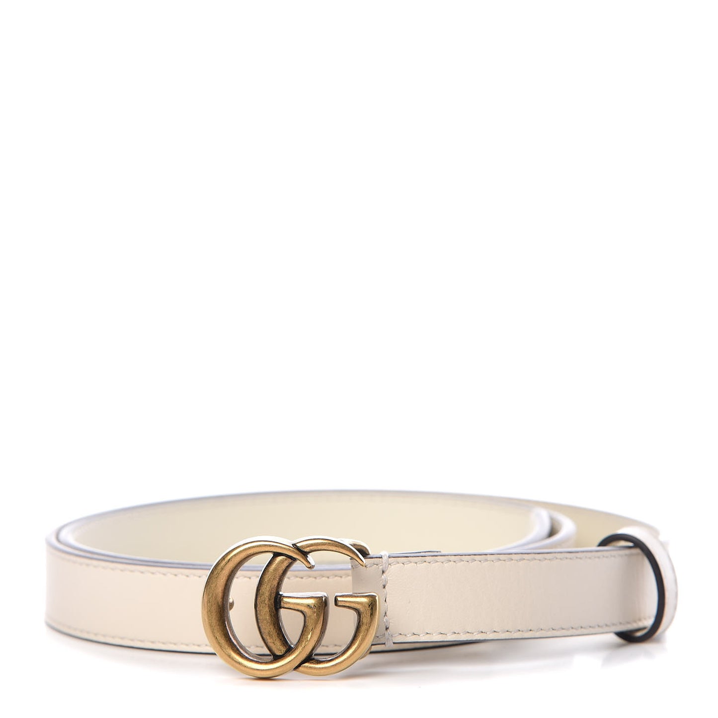 Calfskin Double G 20mm Belt 85 34 Mystic White
