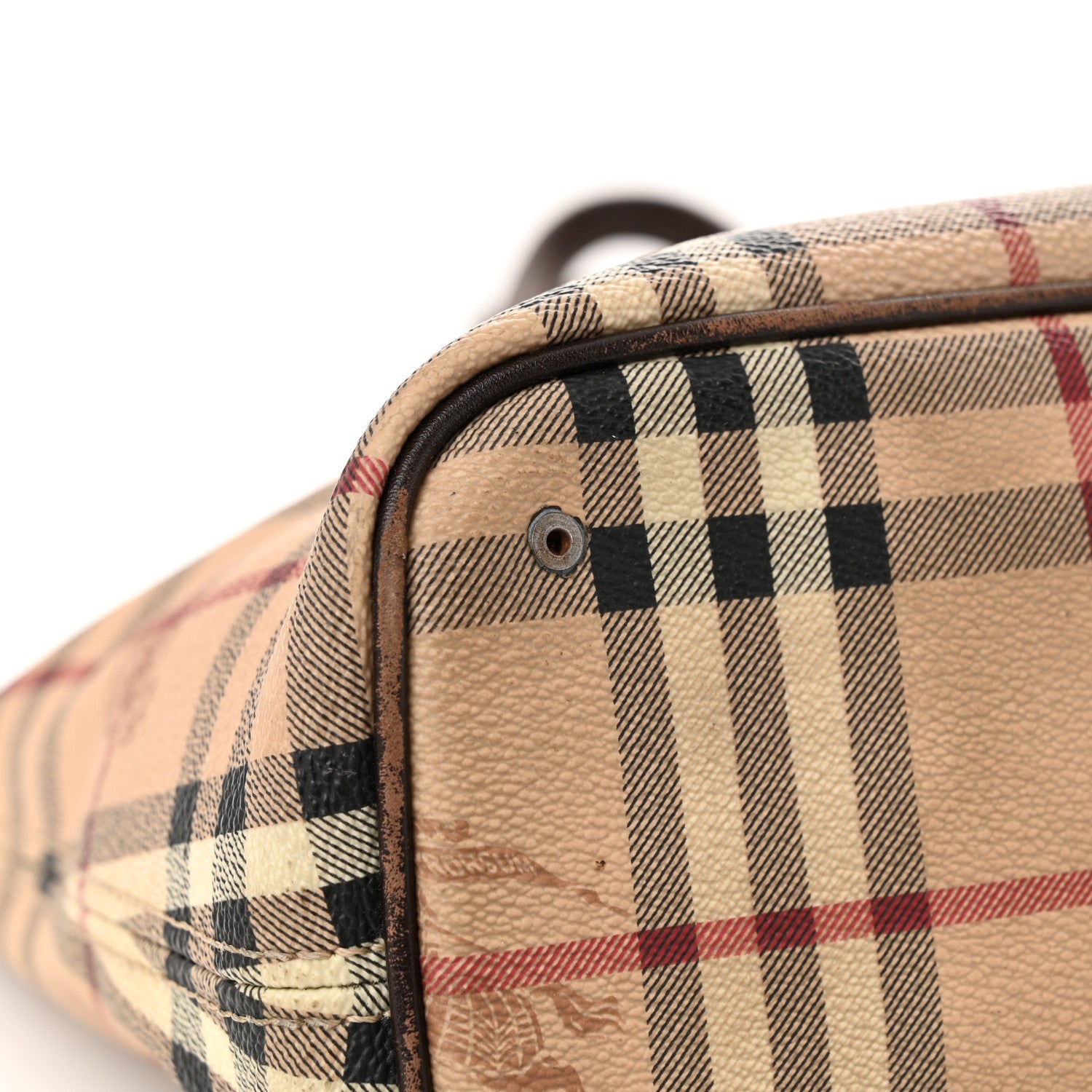 Burberry Haymarket Check Medium Regent Tote Chocolate 11 of 13