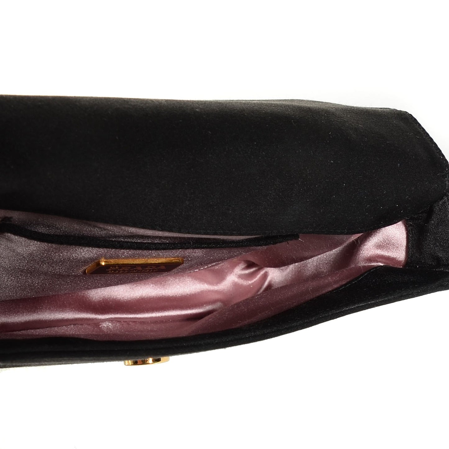 Satin Crystal Evening Bag Black