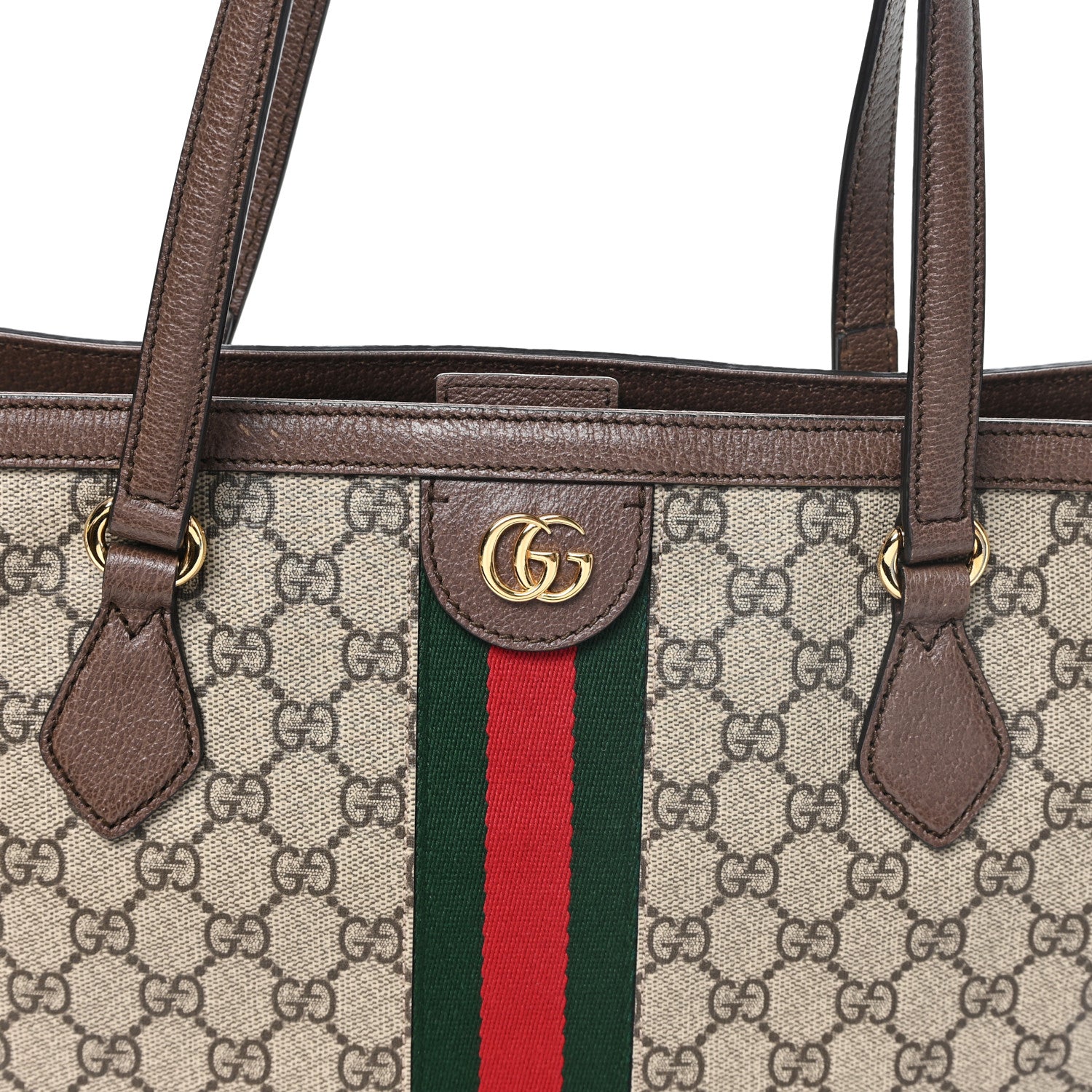 Gucci GG Supreme Monogram Medium Ophidia Shopping Tote Brown 7 of 9