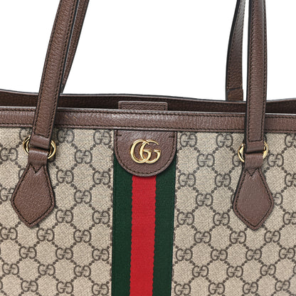 Gucci GG Supreme Monogram Medium Ophidia Shopping Tote Brown 7 of 9