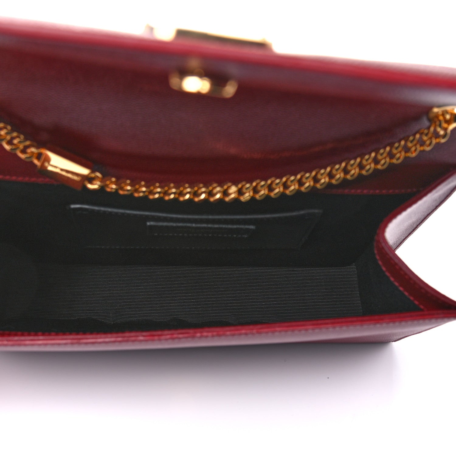 Saint Laurent Grain De Poudre Medium Monogram Kate Satchel Dark Red 4 of 10