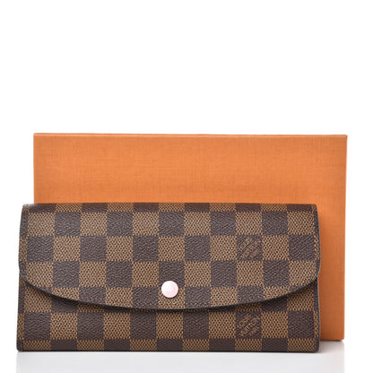Louis Vuitton Damier Ebene Emilie Wallet Rose Ballerine 7 of 7