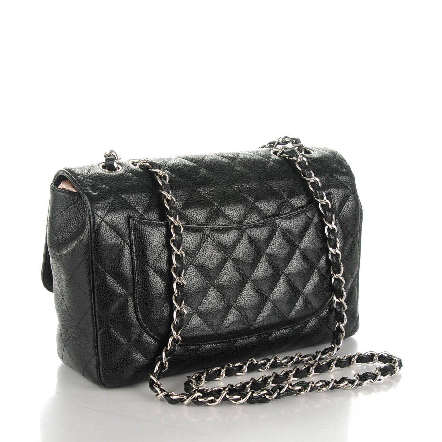 Caviar Quilted Jumbo Single Flap Black