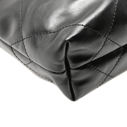 Chanel Shiny Calfskin Quilted Mini Chanel 22 Black 9 of 11