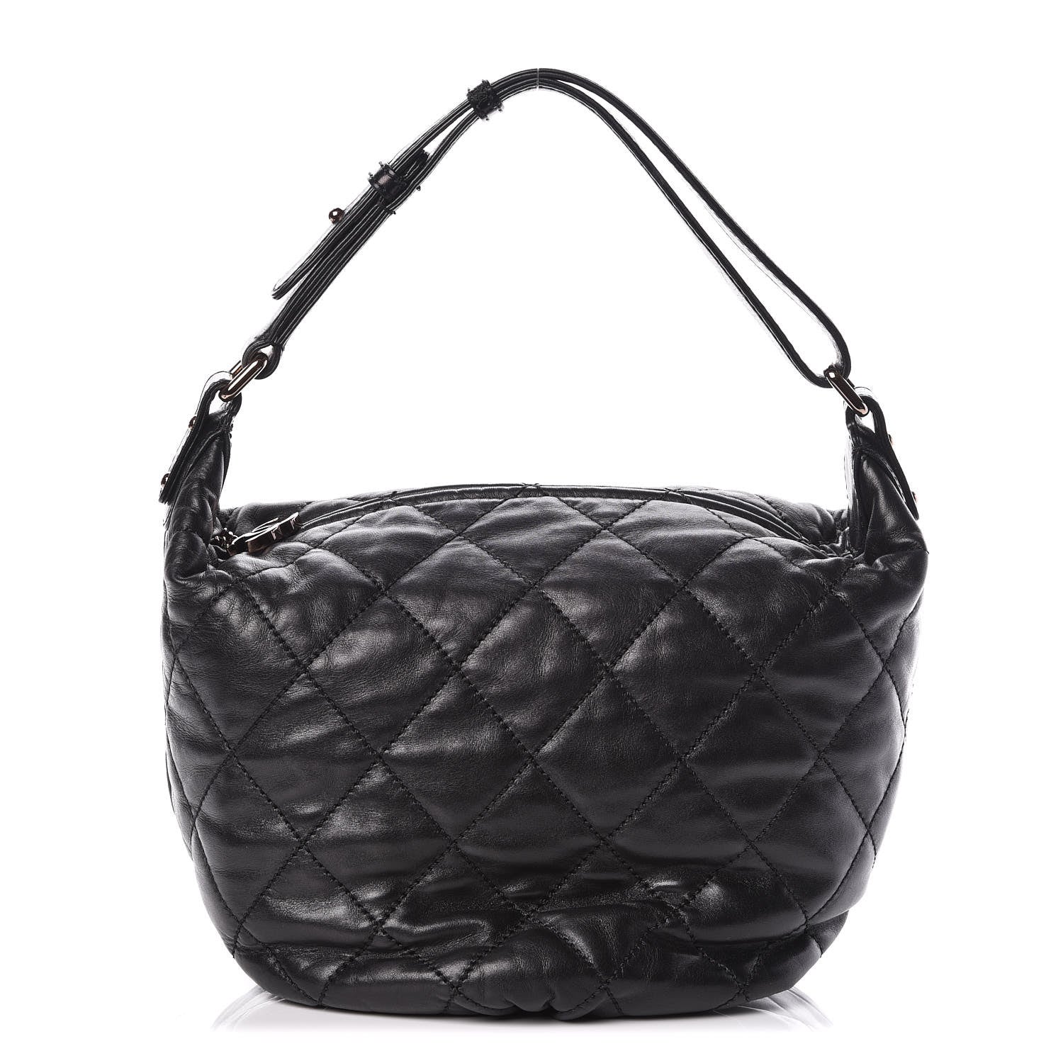Chanel Lambskin Quilted Cloudy Bundle Hobo Black 1 of 11