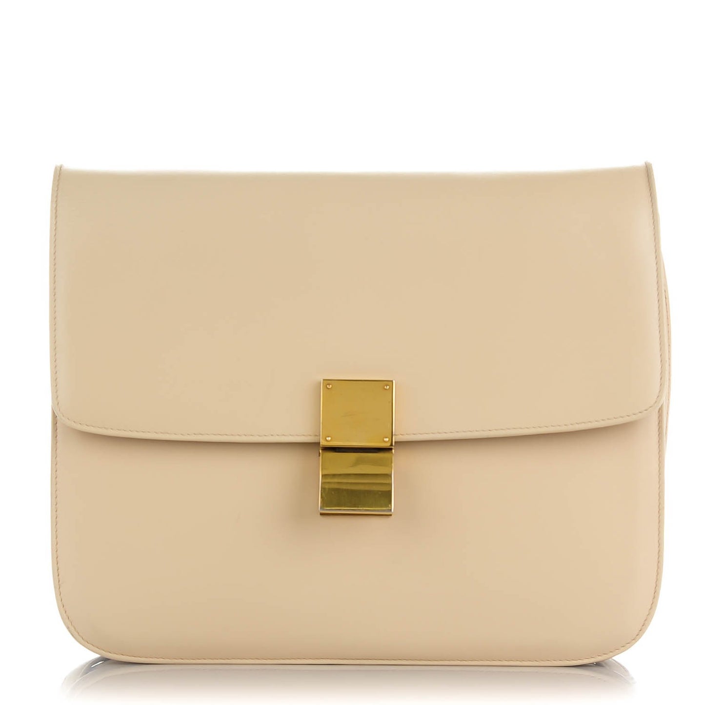 Smooth Calfskin Large Classic Box Flap Bag Powder