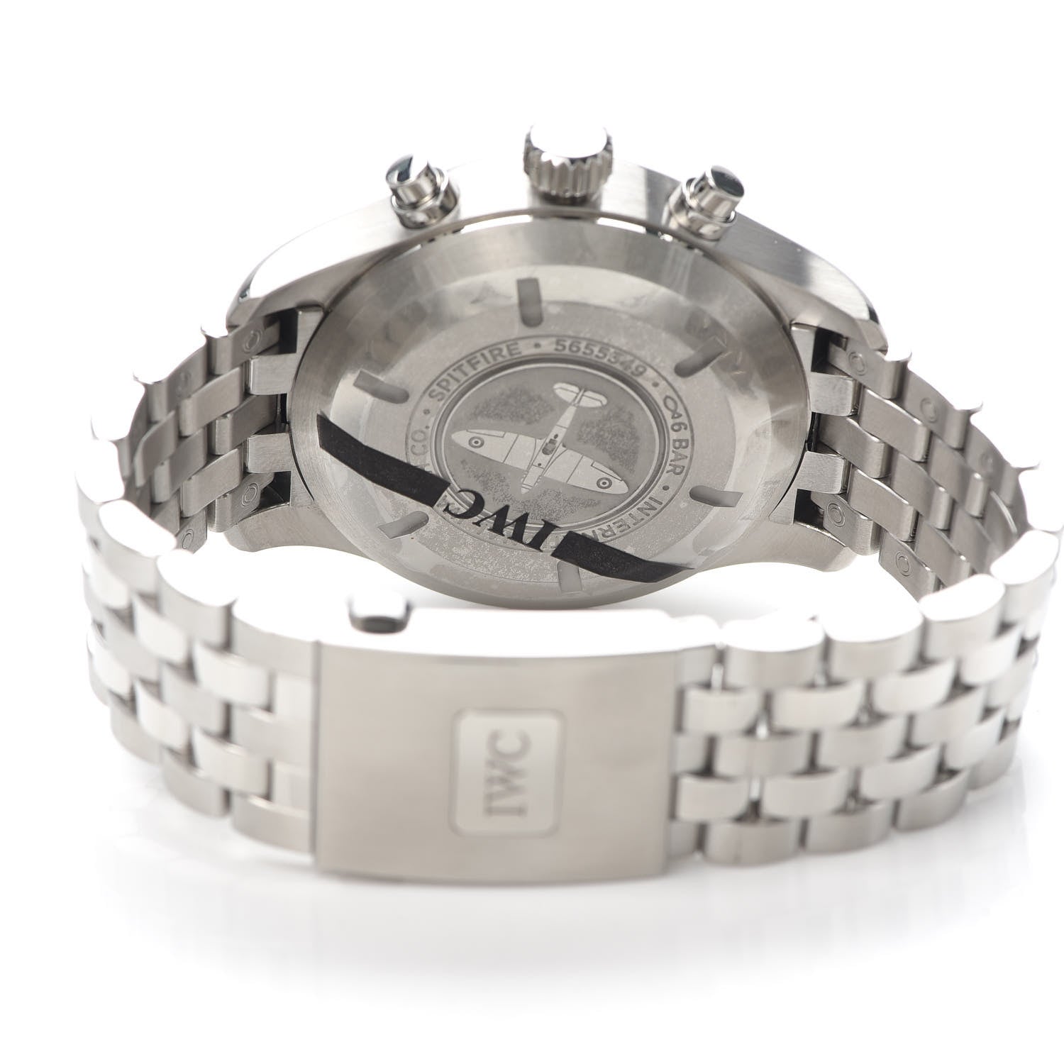 IWC Stainless Steel 43mm Pilot Spitfire Chronograph Automatic Watch Slate IW377719 4 of 6