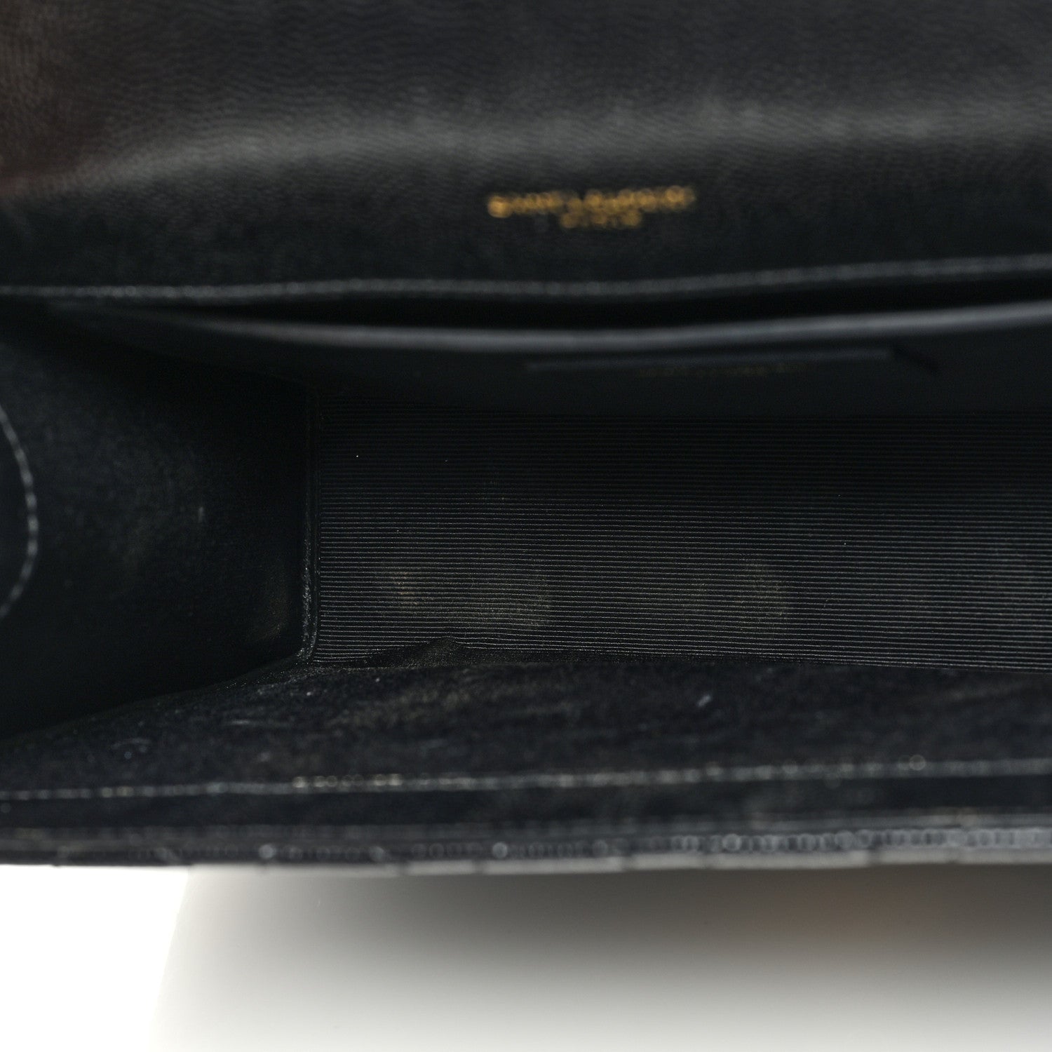 Saint Laurent Grain De Poudre Textured Mixed Matelasse Triquilt Medium Monogram Satchel Black 10 of 10