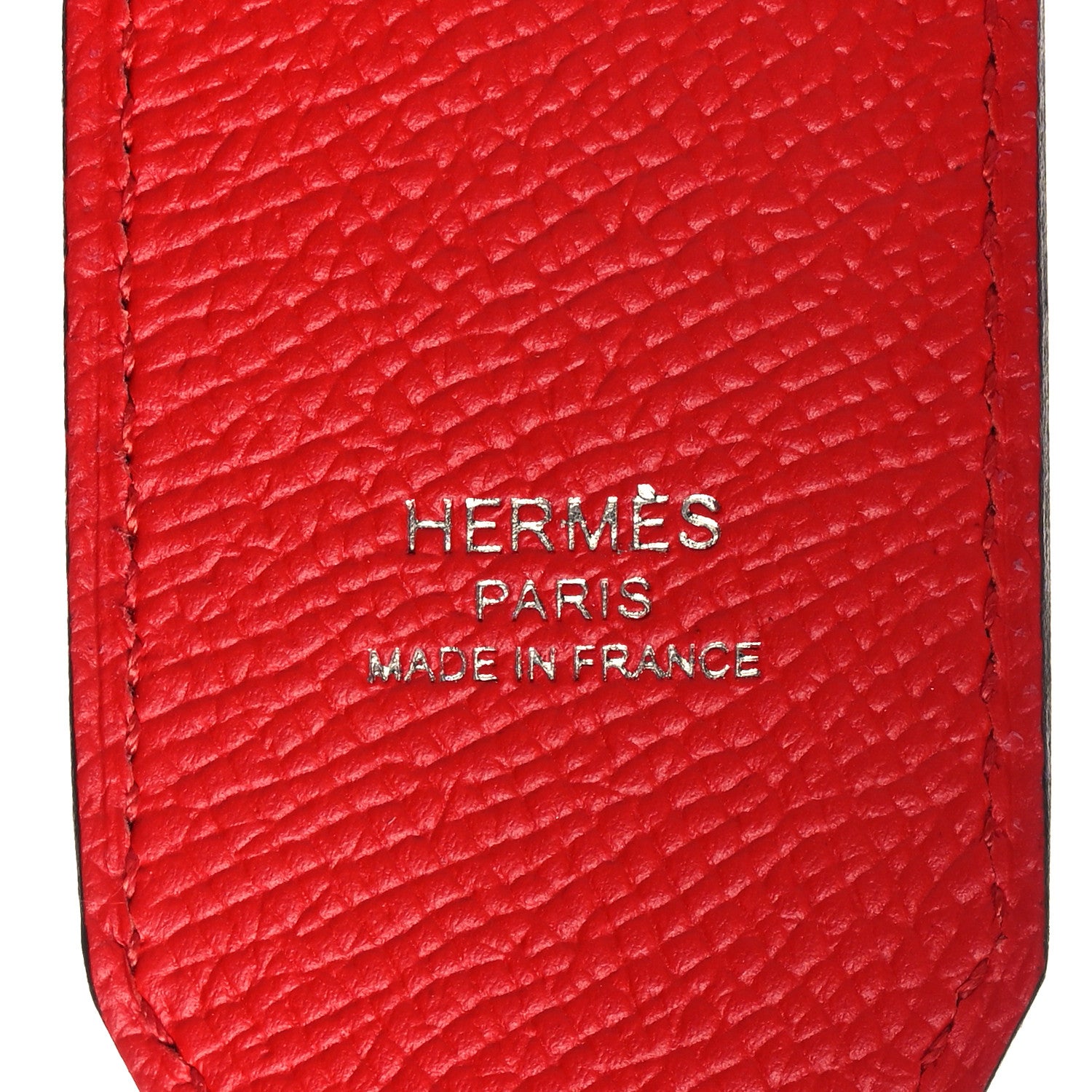 Hermes Epsom 40mm Mousqetons Tressage Shoulder Strap Rouge Coeur Bleu du Nord Rouge H 5 of 6