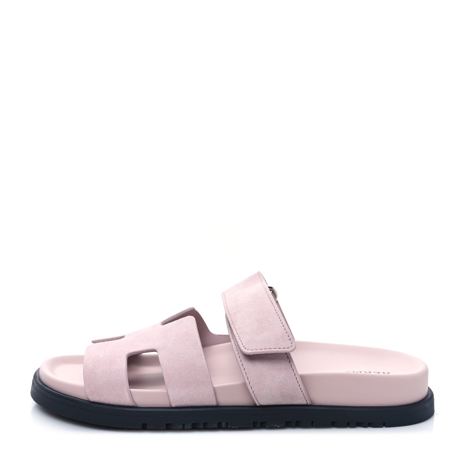 Hermes Suede Goatskin Womens Chypre Sandals 36 Rose Porcelaine 1 of 8