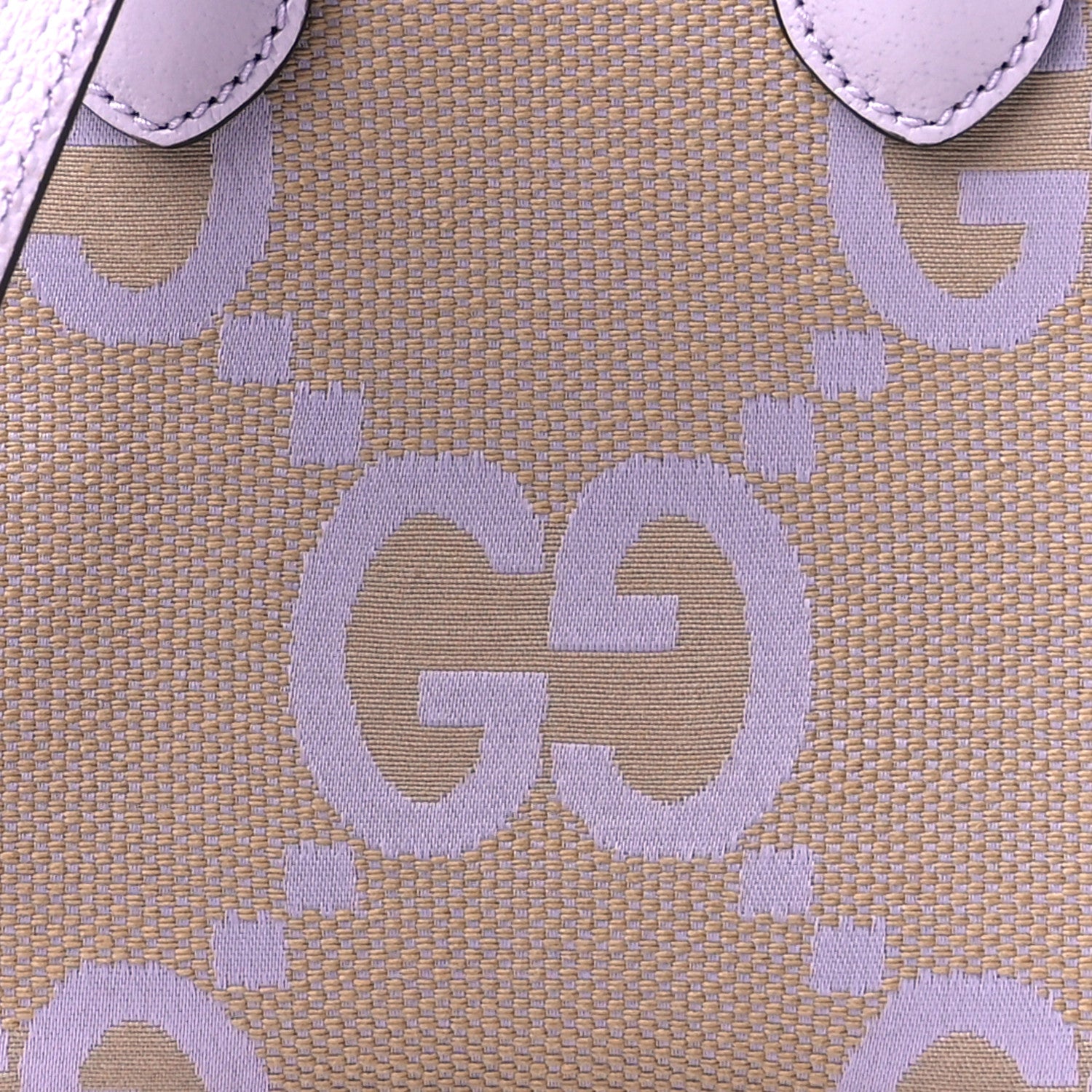 Gucci Monogram Jumbo GG Textured Dollar Calfskin Mini Tote Bag Beige Lapis 9 of 11