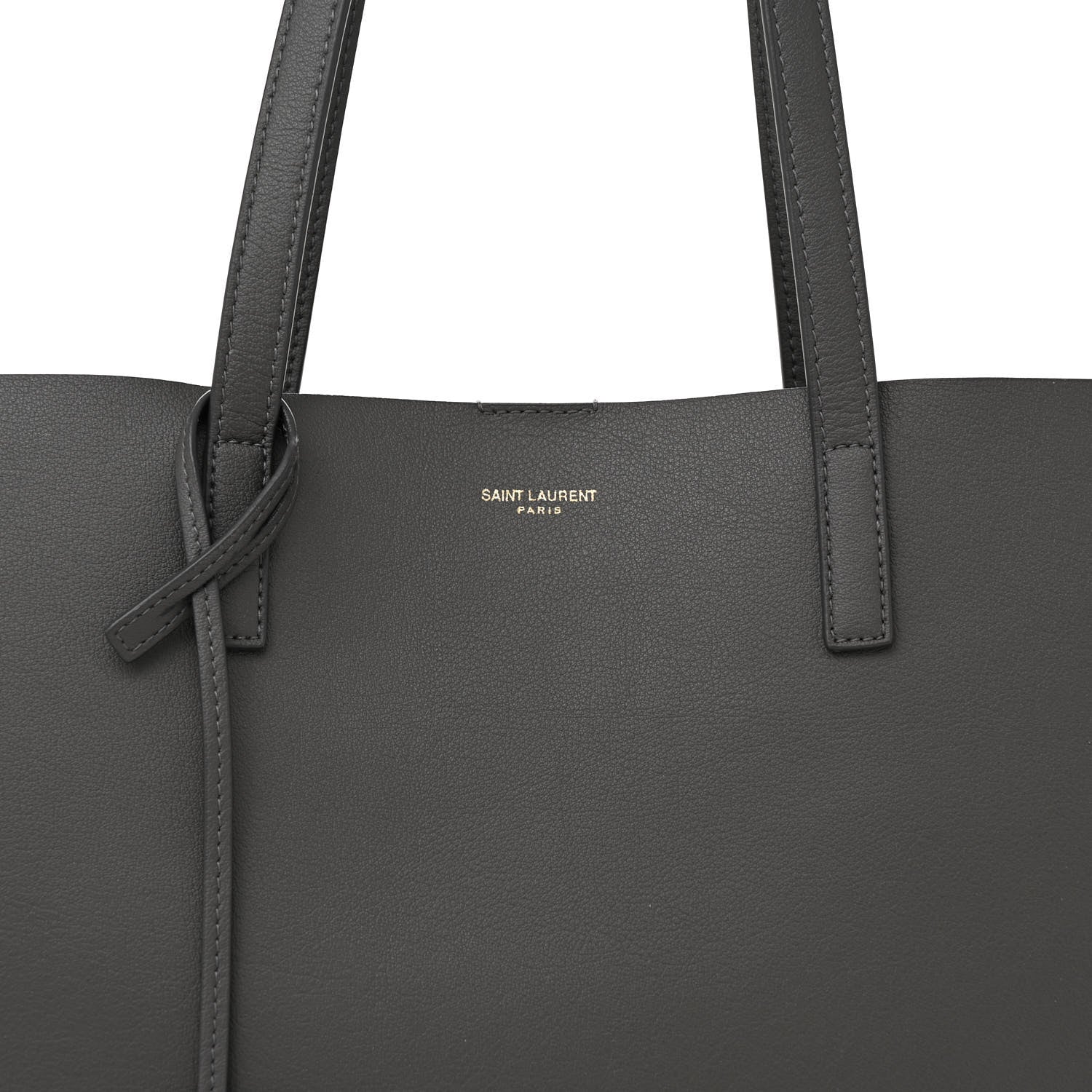 Saint Laurent Calfskin Large Shopping Tote Storm 9 of 11