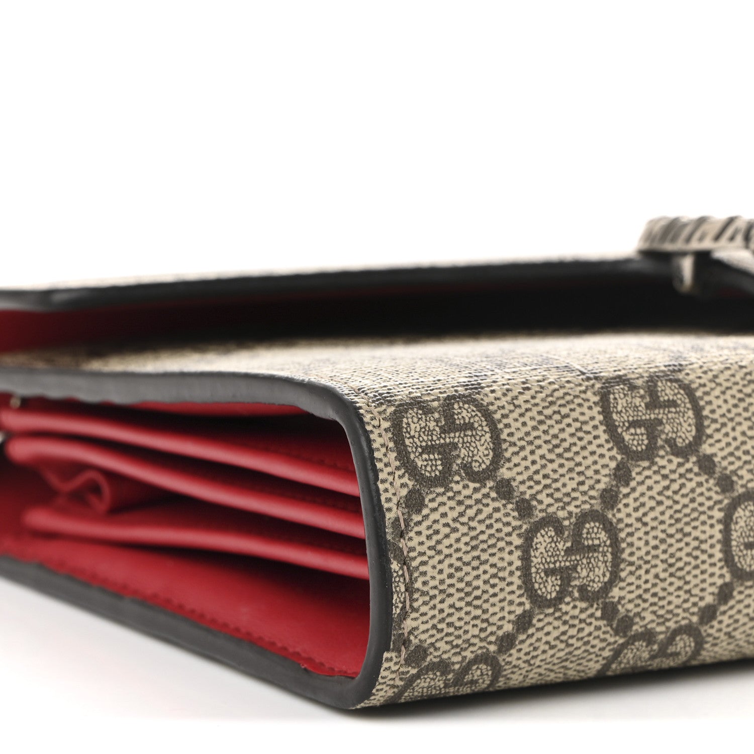 Gucci GG Supreme Monogram Mini Dionysus Chain Wallet Beige Vulcanic Red 17 of 21