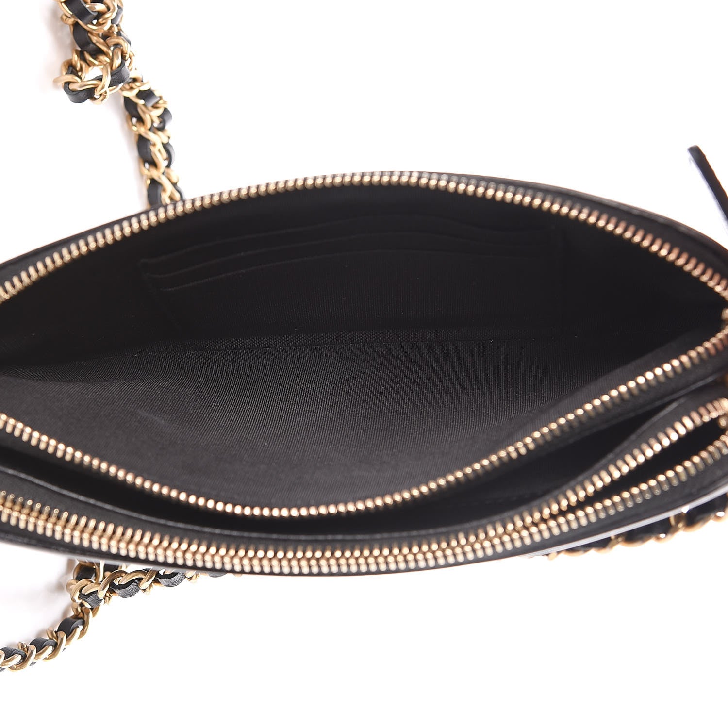 Chanel Caviar Quilted CC Filigree Clutch With Chain Black 7 of 14