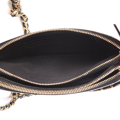 Chanel Caviar Quilted CC Filigree Clutch With Chain Black 7 of 14