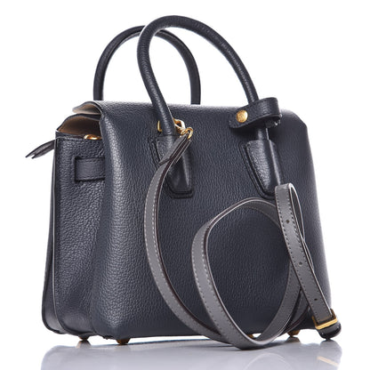 MCM Grained Calfskin Mini Milla Tote Phantom Grey 3 of 6