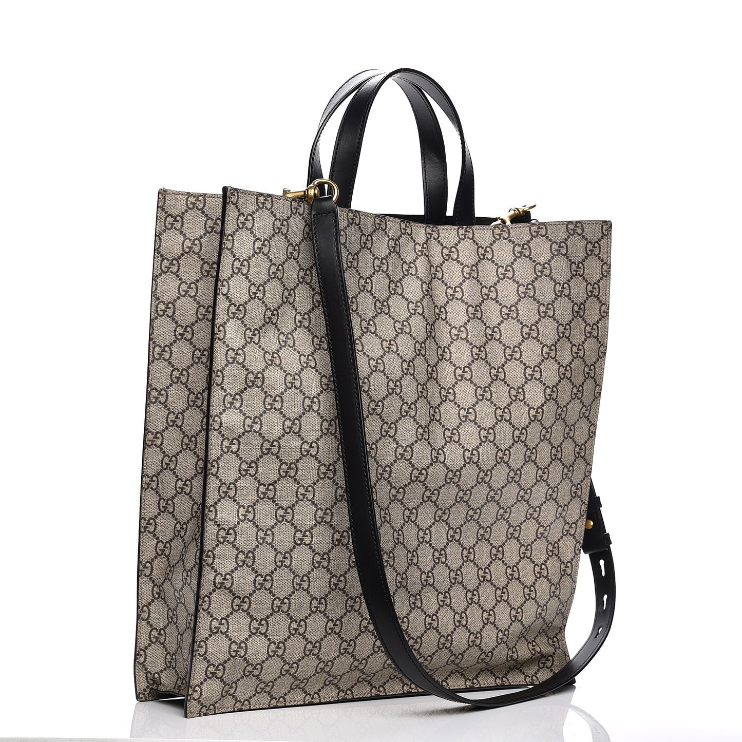 GG Supreme Monogram Angry Cat Vertical Tote
