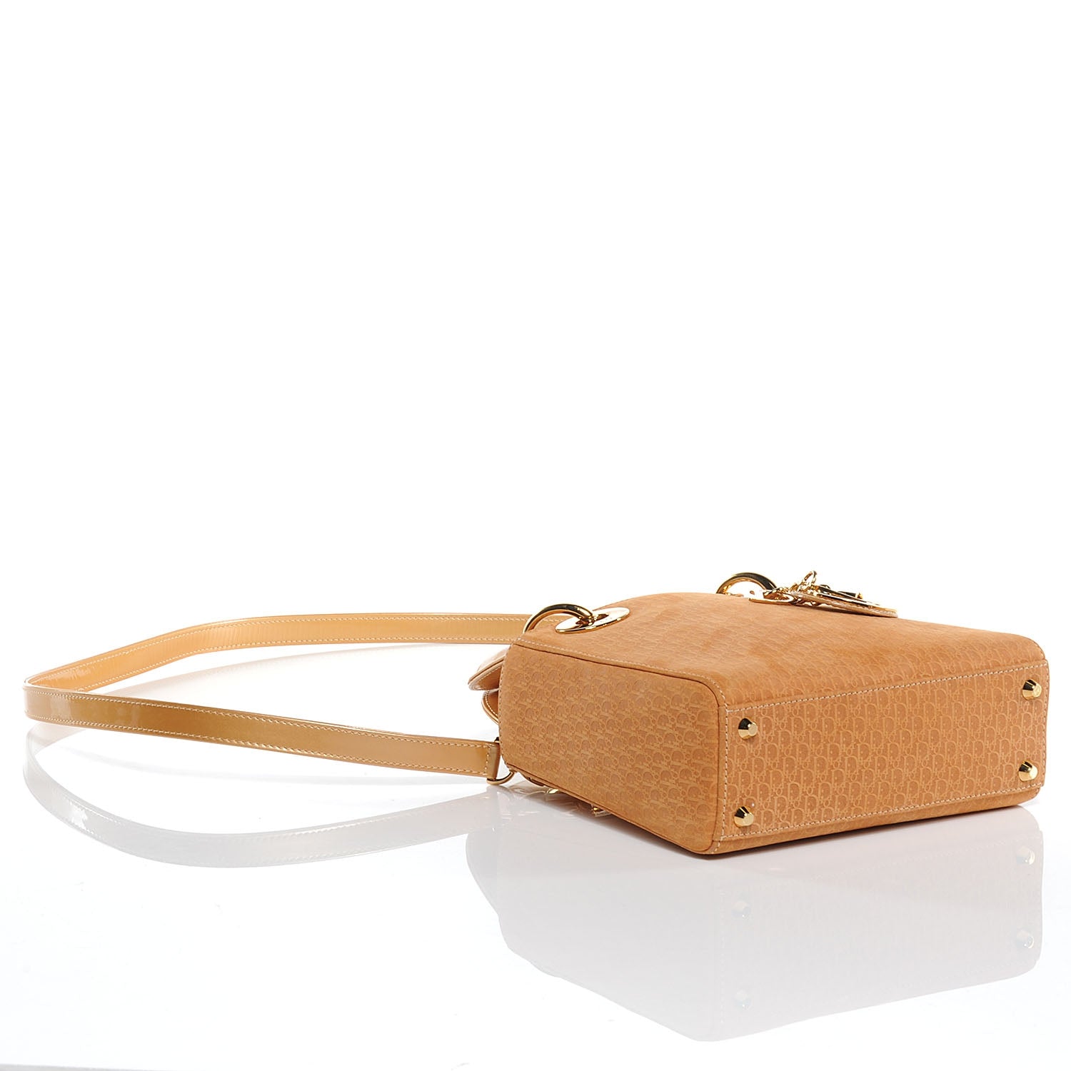 Christian Dior Suede Diorissimo Mini Lady Dior Gold 4 of 7