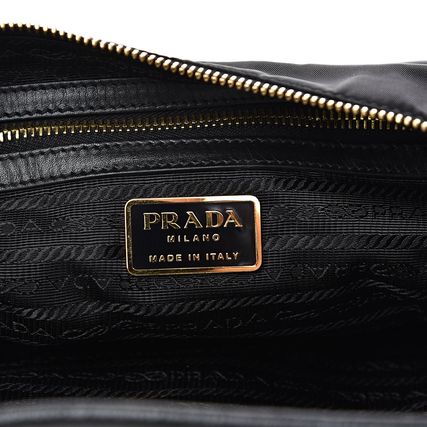 Tessuto Nylon Calfskin Hobo Black