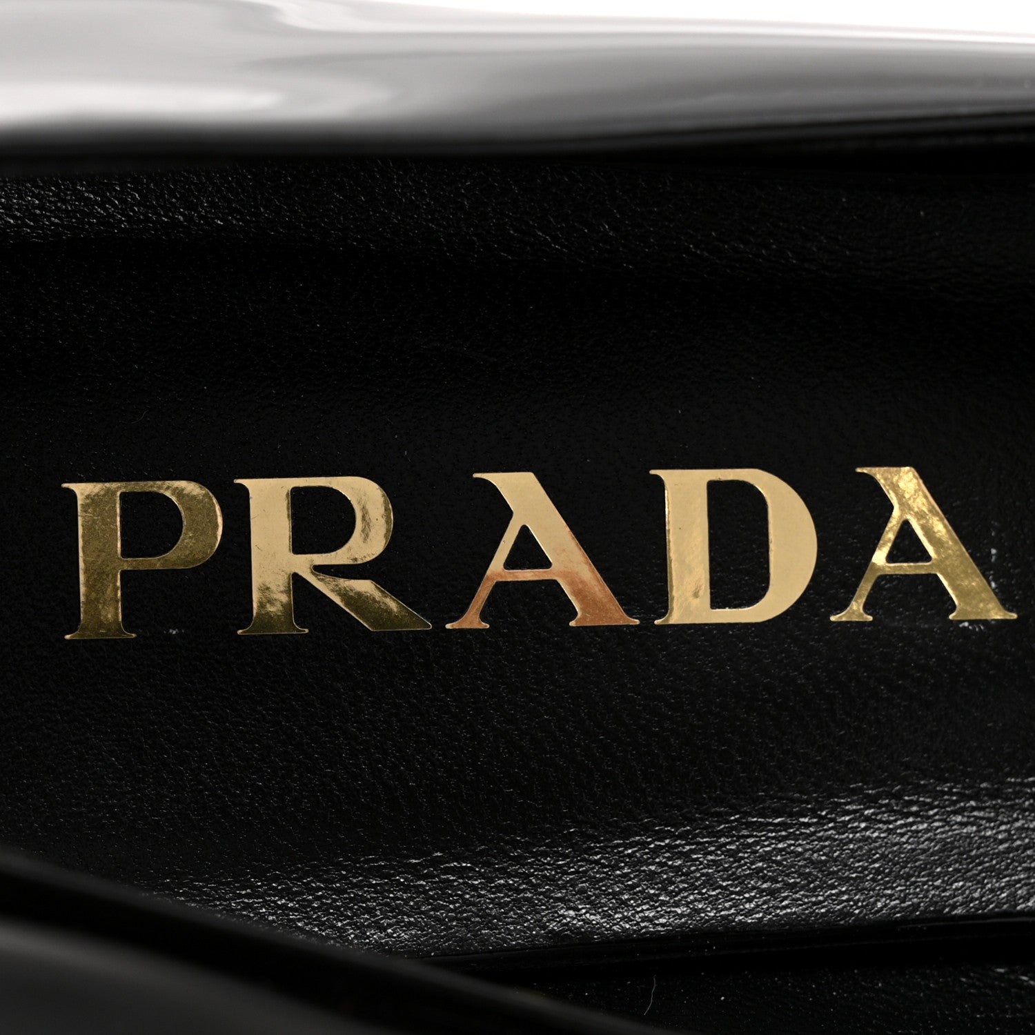 Prada Vernice Metal Triangle Logo 35mm Loafer Pumps 36 Black 7 of 9