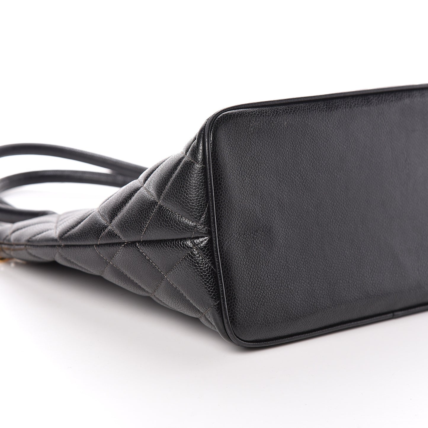 Caviar Quilted Medallion Tote Black