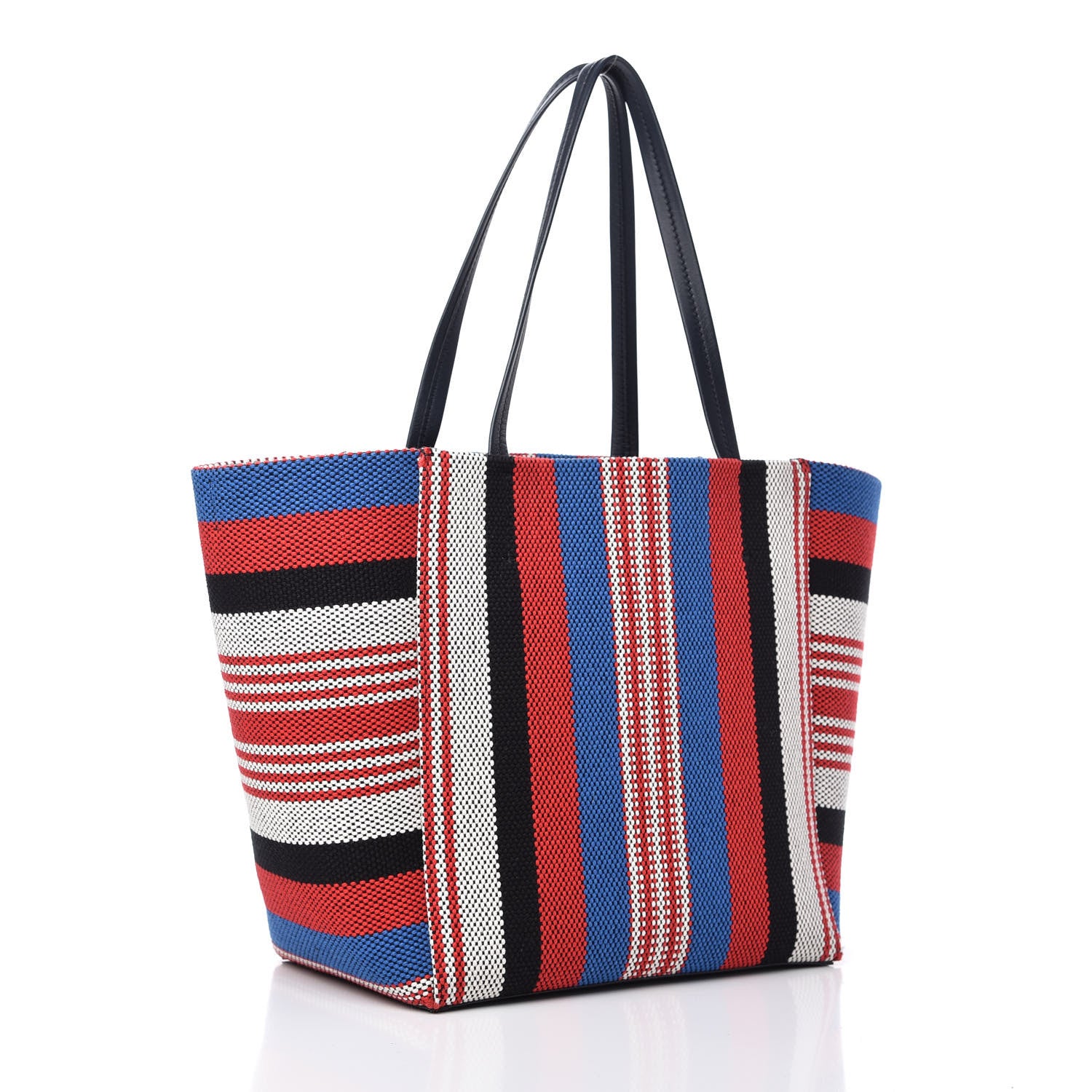 Celine Textile Striped Small Horizontal Cabas Phantom Navy Blue 3 of 9