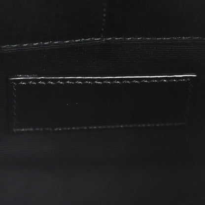 Saint Laurent Calfskin Matelasse Chevron Monogram A5 Wristlet Black 7 of 11