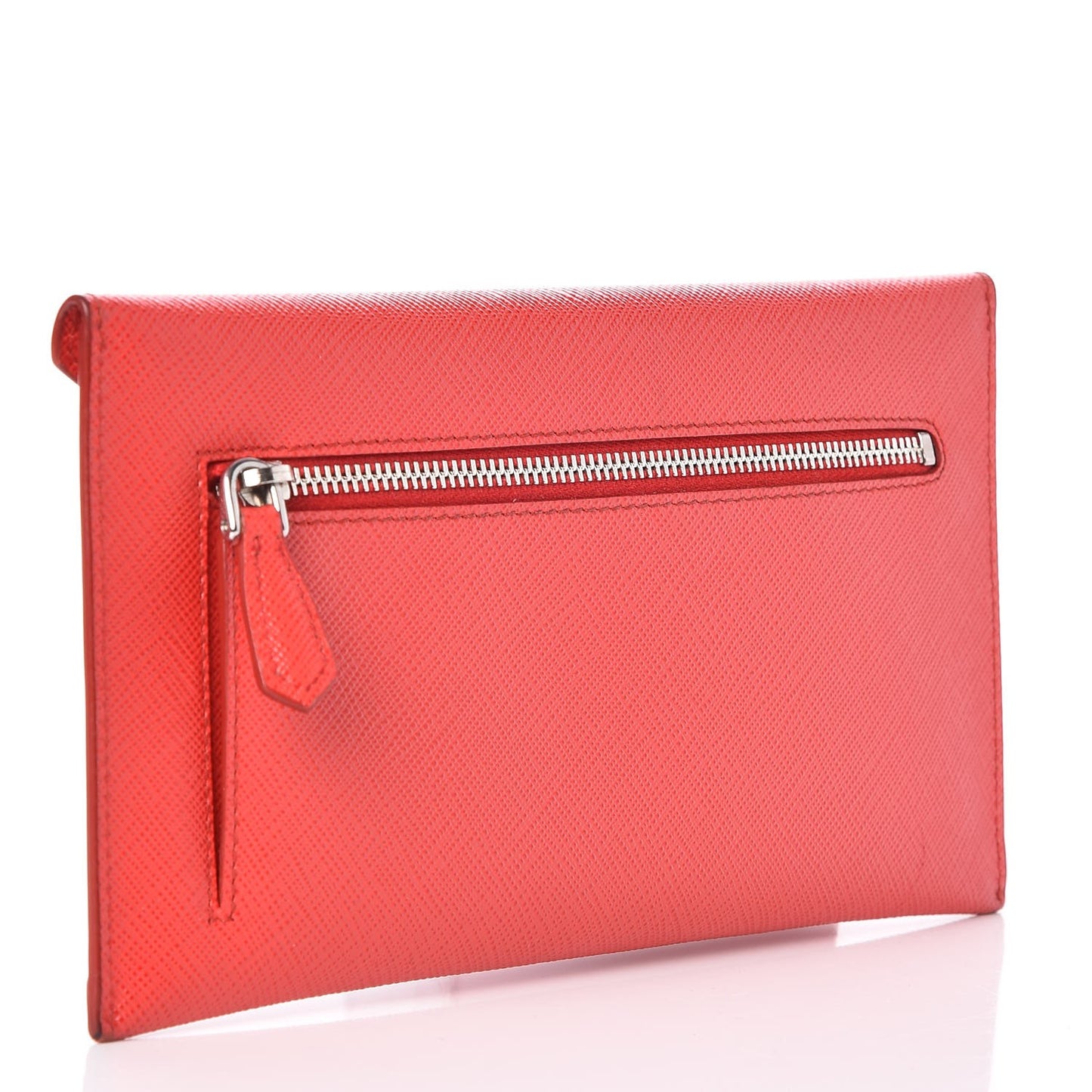 Saffiano Metal Envelope Wallet Red