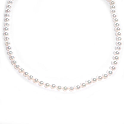 Mikimoto 18k White Gold Diamond Pearl Strand Choker 16 1 of 8