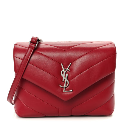 Saint Laurent Calfskin Y Quilted Monogram Toy Loulou Crossbody Bag New Lipstick 1 of 11