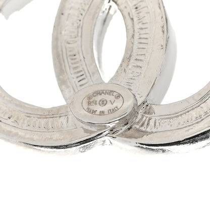 Chanel Crystal CC Bow Dangle Earrings Silver 4 of 4