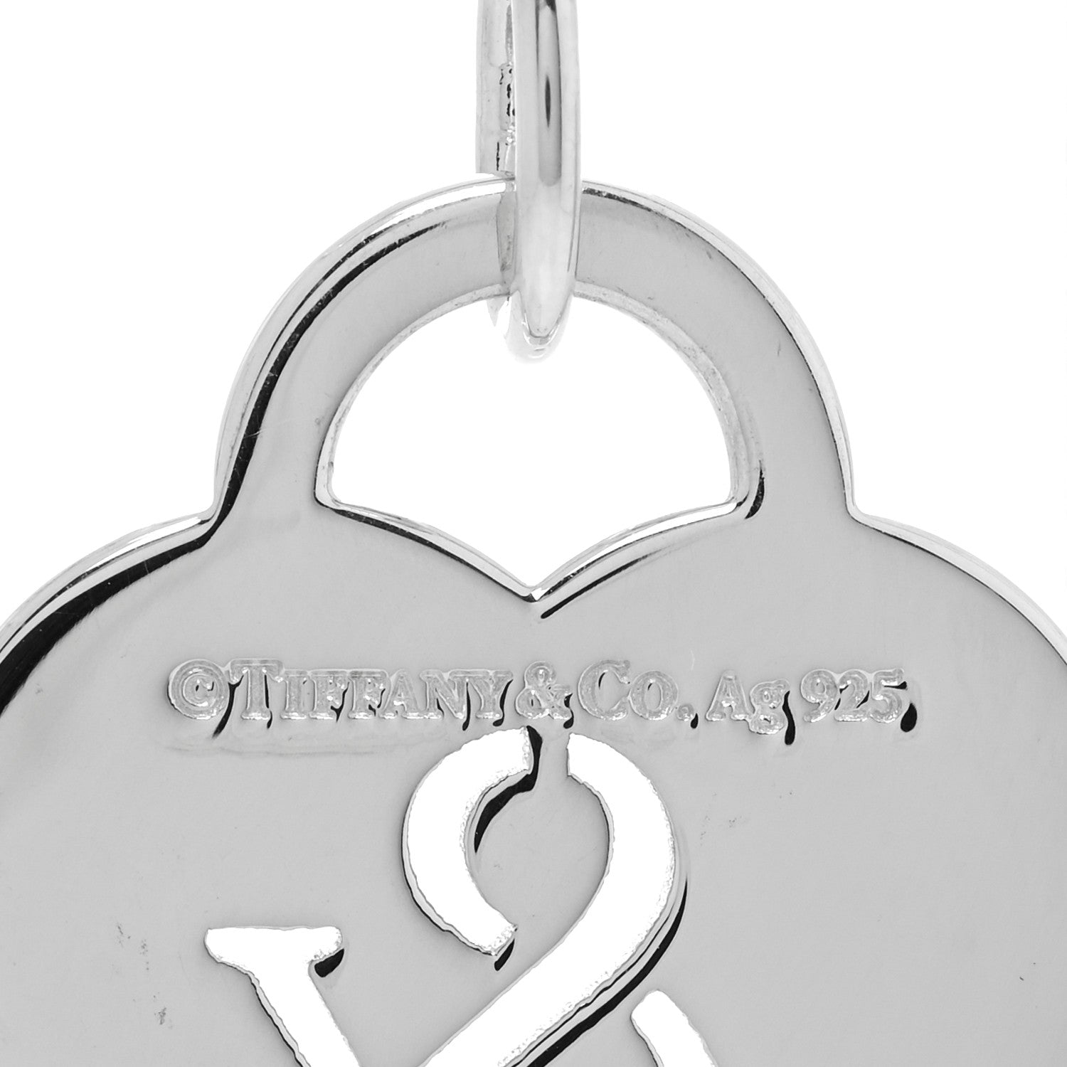 Tiffany Sterling Silver Return to Tiffany Ampersand Heart Charm 3 of 4