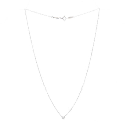 Tiffany Sterling Silver Diamond .03ct Elsa Peretti Diamonds by the Yard Pendant Necklace 3 of 4