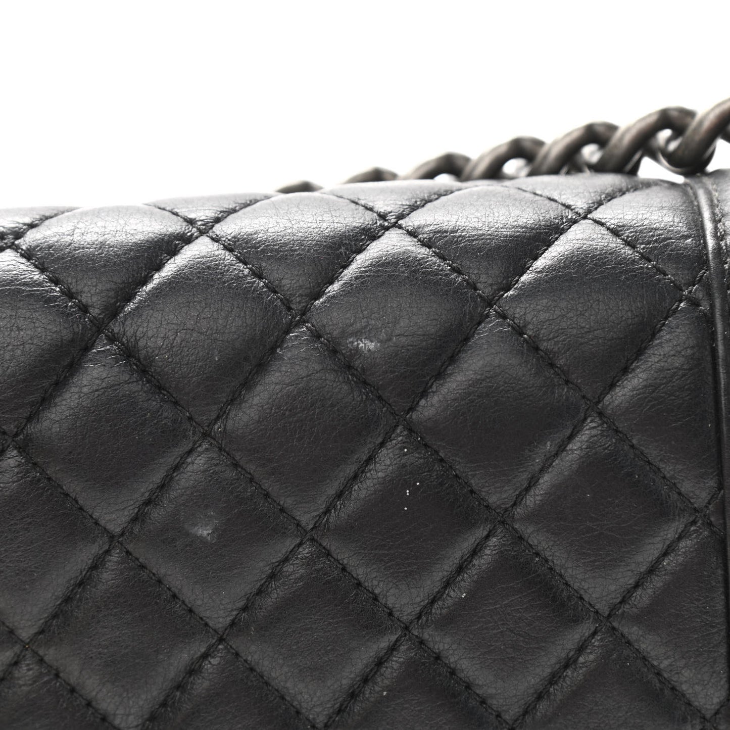 Lambskin Quilted Medium Boy Flap Black