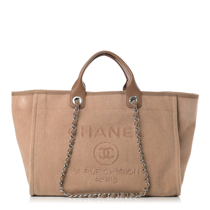 Chanel Canvas Sequin Medium Deauville Tote Ecru 1 of 18