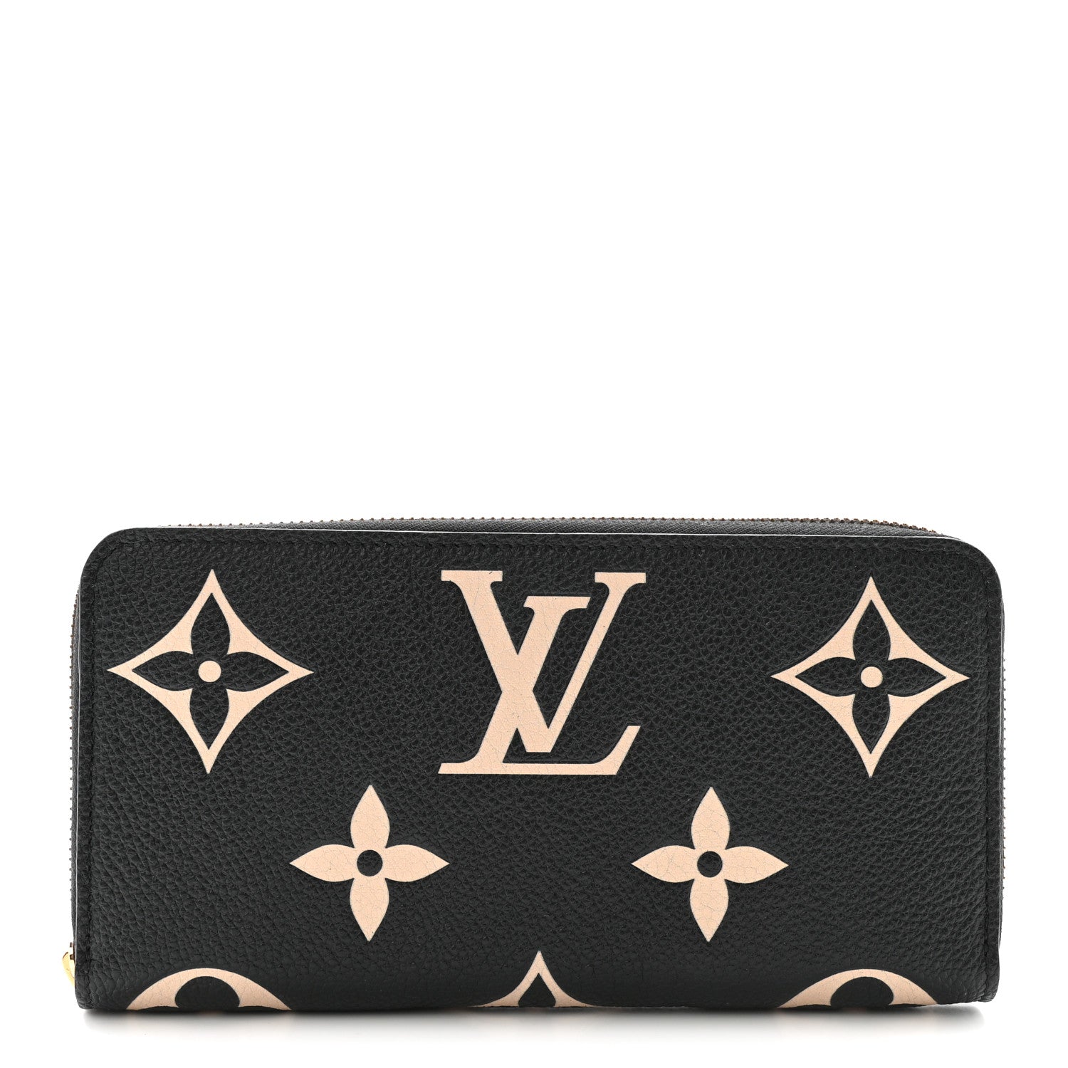 Louis Vuitton Empreinte Monogram Giant Zippy Wallet Black Beige 1 of 7