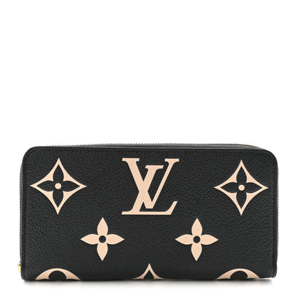 Louis Vuitton Empreinte Monogram Giant Zippy Wallet Black Beige 1 of 7