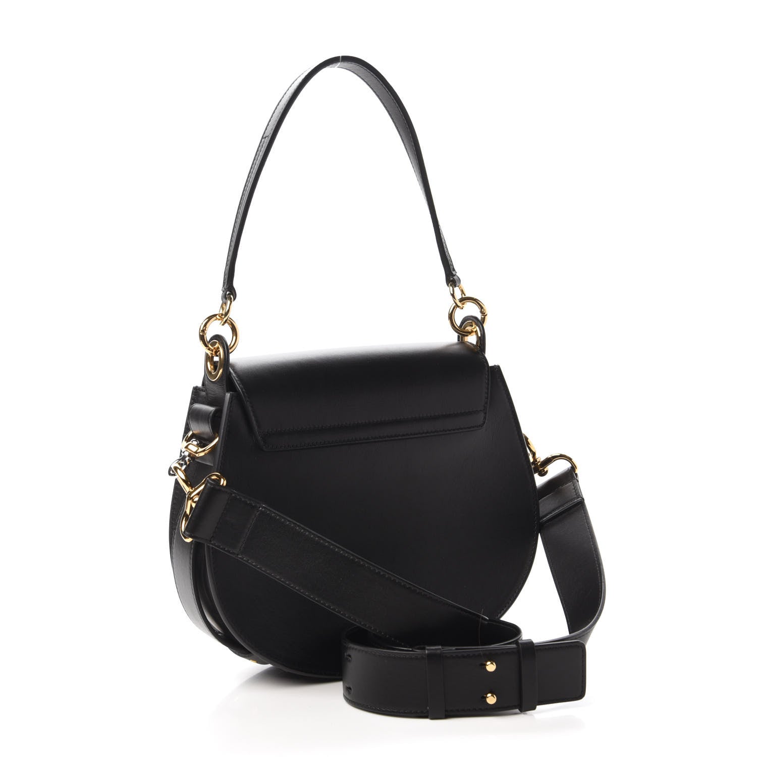 Chloe Calfskin Suede Large Tess Bag Black 3 of 10