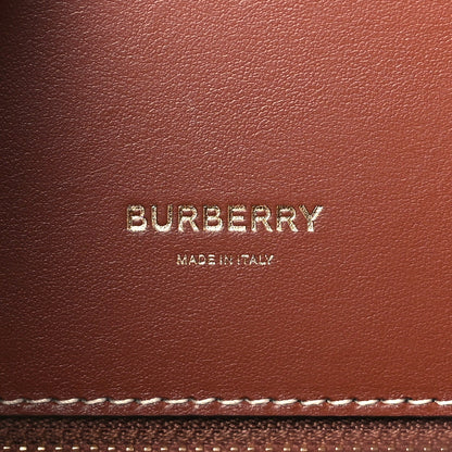Burberry Calfskin Vintage Check Medium Two Handle Title Bag Black 6 of 8