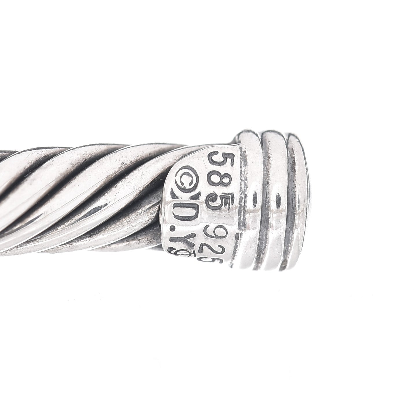 Sterling Silver 14K Yellow Gold 5mm Station Cable Bracelet