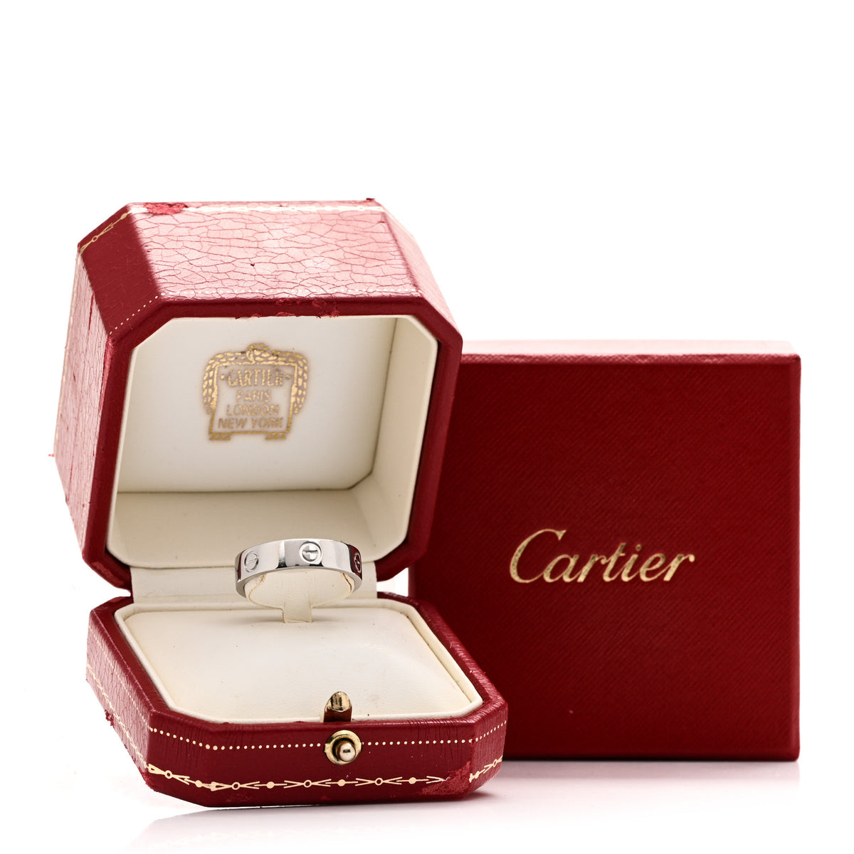 Cartier 18K White Gold 5.5mm LOVE Ring 63 10.25 5 of 5