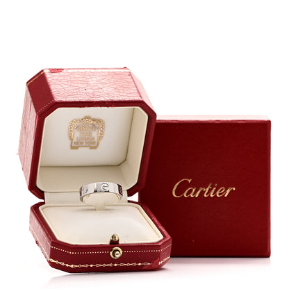 Cartier 18K White Gold 5.5mm LOVE Ring 63 10.25 5 of 5
